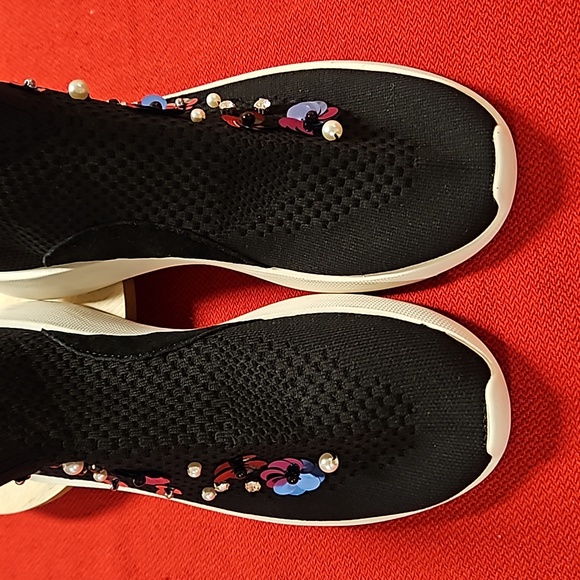 Zara Woman sequin beaded rhinestone embellished shoes sz.9.5 slip on NWOT - Picture 10 of 11